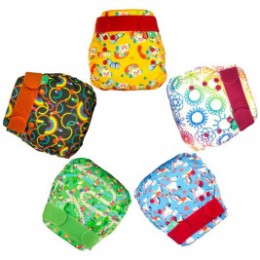 Totsbots Pack 5 couches lavables Easyfit Star V5 TE1 imprimées