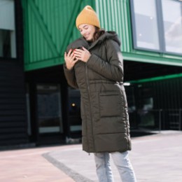 Love and Carry Coat babywearing and pregnancy V2 Khaki