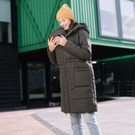 Love and Carry Coat babywearing and pregnancy V2 Khaki