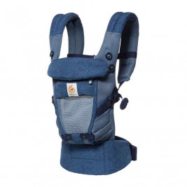 Ergobaby Adapt Cool Air Mesh Flowers Blue - baby carriers-Scalable