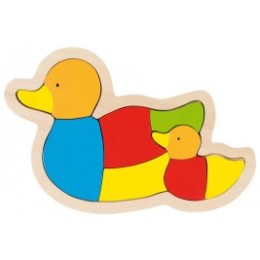 Puzzle en bois famille canard  par Goki