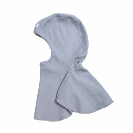 Manymonths Bright Silver - Hooded baby pure merino wool