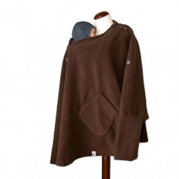 Mam Aïska Poncho de portage Polaire Marron Chocolat
