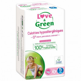 Love and Green Pack 4x18 Culottes d'apprentissage taille 5 (12 à 18 kg)