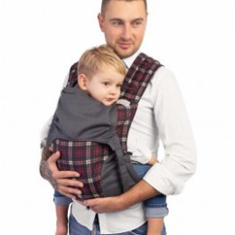 Fidella Fly Tai Chequers rouge (taille bambin) - Porte-bébé Meï-taï