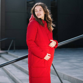 Love and Carry Coat babywearing and pregnancy V2 Red