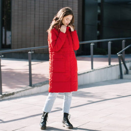 Love and Carry Coat babywearing and pregnancy V2 Red