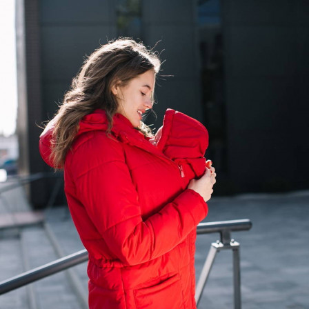 Love and Carry Coat babywearing and pregnancy V2 Red