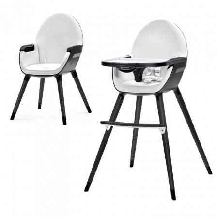 Kinderkraft Fini Chaise blanc noir haute 2 en 1