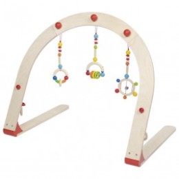 Heimess Portique d'activité en bois Arc-en-ciel