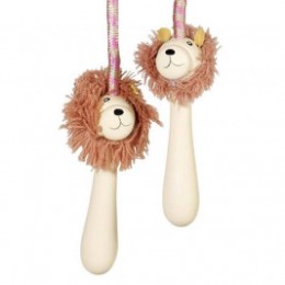 Goki skipping Rope animals with wooden handle - Set of outdoor wood