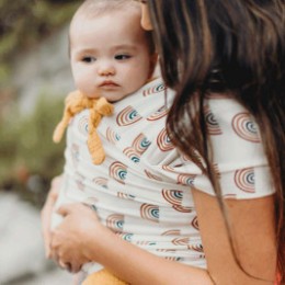 Boba Wrap Serenity Bambou Rainbows - Écharpe de Portage Extensible