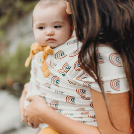 Boba Wrap Serenity Bambou Rainbows - Écharpe de Portage Extensible
