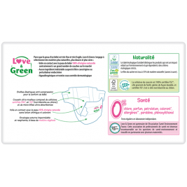 Love and Green disposable diapers size 3 (4 to 9 kg)
