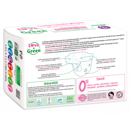 Love and green disposable diapers size 4 (7 to 14 kg)