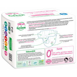 Love and Green Couches jetables taille 5 (11 à 25 kg) x40