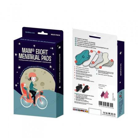 MAM Ecofit  Kit d'essai Serviette Hygiénique Lavable Noir