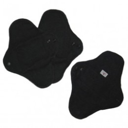 MAM Ecofit Regular Plus Serviette Hygiénique Lavable Noir Flux Normal Plus