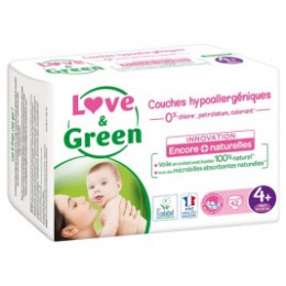 Love and Green Pack 6x42 disposable Diapers size 4+ (9 to 20 kg)