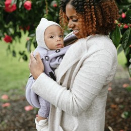 Ergobaby Omni 360 Cool Air Mesh Gris Lilas - Porte-bébé Évolutif 4 Positions