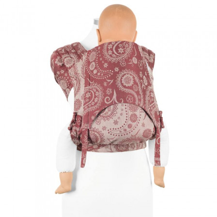 Fidella Fly Tai BIO Persian Paisley Rubis porte-bébé meï-taï taille bambin 9m+
