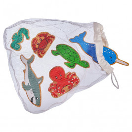 Sac de 6 Animaux de la mer en bois Lanka Kade