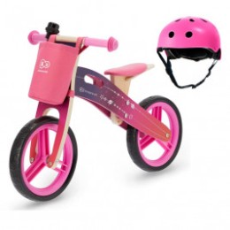 Kinderkraft Runner - Draisienne en bois  avec casque