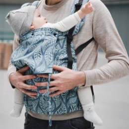 Limas Flex Valerie Dark Mint porte bébé physiologique en coton bio