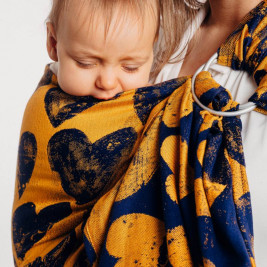 Lennylamb Ring Sling Lovka Mustard & Navy Blue - baby carrier Sling