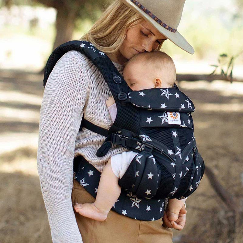 Ergobaby Omni 360 Cool Air Mesh Black Star-4 Position Scalable Baby Carrier