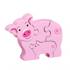 Puzzle Cochon et bébé en bois Lanka Kade
