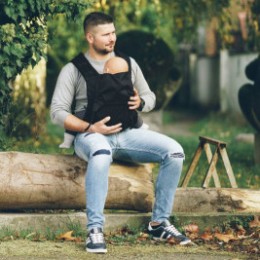 Fidella Fly Tai Chevron Noir taille bambin - Porte-bébé Meï-taï