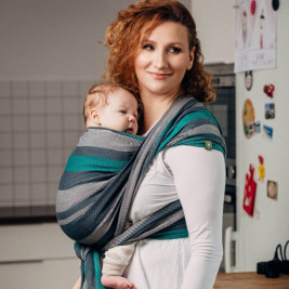 Lennylamb Smoky Mint - Écharpe de portage sergé brisé