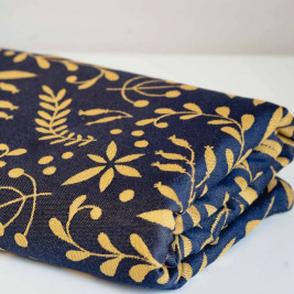 Limas Flora Midnight Blue -woven wrap organic cotton 460 cm