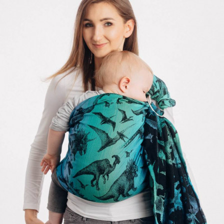 Lennylamb Sling Jacquard Jurassic Park  - baby carrier Sling