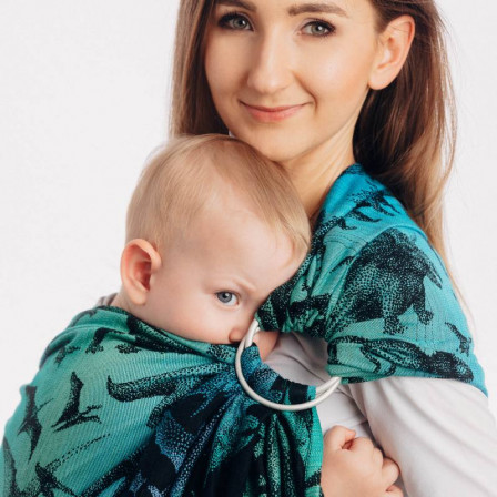Lennylamb Sling Jacquard Jurassic Park  - baby carrier Sling