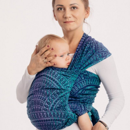 Lennylamb  Peacock's Tail Provance baby wrap M 4.6.m