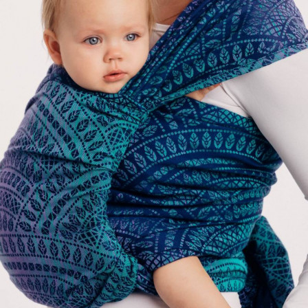 Lennylamb  Peacock's Tail Provance baby wrap M 4.6.m