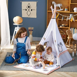 Kinderkraft Tippy tapis d'éveil avec tente tipi