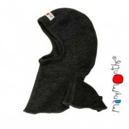Manymonths Bright Silver - Hooded baby pure merino wool