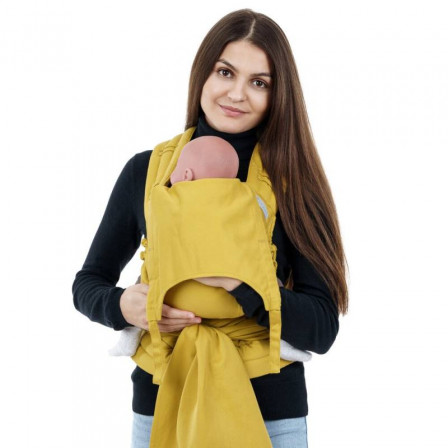 Fidella Fly Tai BIO Chevron Jaune Moutarde taille bébé meï-taï