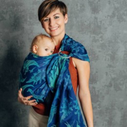 Lennylamb Ring Sling Jacquard Jurassic Park Evolution - Écharpe de Portage Sling