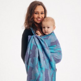 Lennylamb Prism Blue Ray - Écharpe de portage jacquard