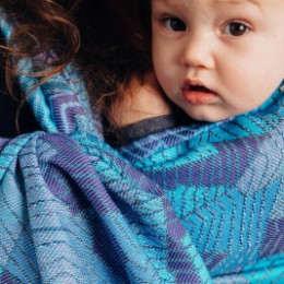 Lennylamb Prism Blue Ray - Écharpe de portage jacquard
