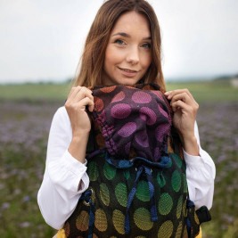 Kinder Hop Multi Soft Dots Rainbow adjustable baby carrier