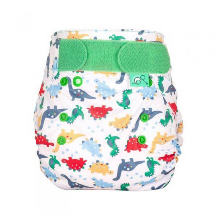Totsbots Peenut Dino March fitted diaper cover size 1