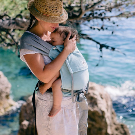 Limas baby carrier, porte-bébé petrol/grey