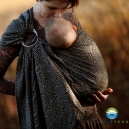 Little Frog Ring Sling - Linen Cube