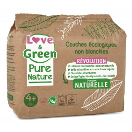 Love and Green, couches hypoallergéniques, Pure Nature, Taille 4+ x 35 