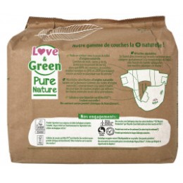 Pure Nature Couches certifiées Ecolabel et hypoallergéniques T1 x 32